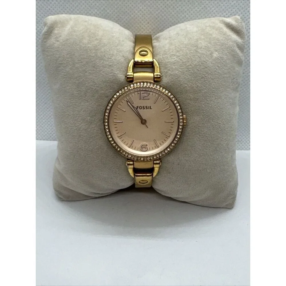 Fossil Georgia ES3226 Women's Rose Gold Stainless Steel Analog Dial Watch JNA367